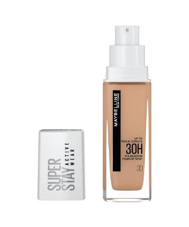 Maybelline New York waterproof make-up foundation with high opacity long-lasting facial make-up Super Stay Active Wear color: No. 30 sand (light) 1 x 30 ml - Buy Online on GoSupps.com