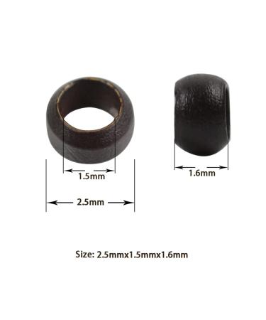 500 Pieces 2.5mm Dark Brown Copper Nano Rings & Microlinks Hair Extension Pearls - Ideal for Spring Extensions - Buy Online on GoSupps.com