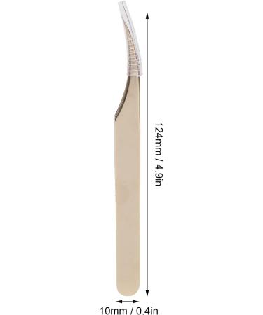 Buy Pearl Golden Stainless Steel Eyelash Tweezers Curved Lash Extension Tweezers for Precision Application - Buy Online on GoSupps.com