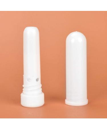 15 Pcs Refillable Essential Oil Nasal Inhaler Tubes - Plastic Aromatherapy Sticks (White) - Buy Online on GoSupps.com
