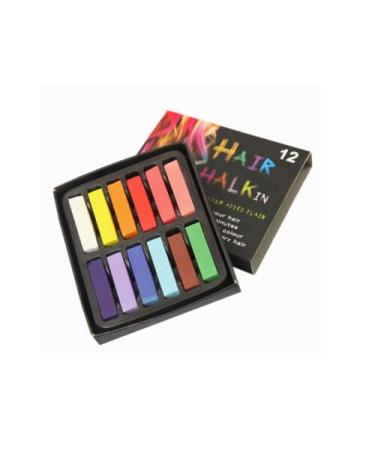 Hair Chalks for Girls Kids Temporary Bright Coloured Hair Dye for Kids Birthday Gifts for Girls Hair Dye for Kids Easter Children's Day Gifts Party Cosplay DIY Soft Pastels Salon Kit 12 Count (Pack of 1)