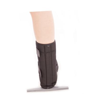 Ankle Fixed Shoes for Strain Care | Adjustable Ankle Brace Support & Medical Boot for Sprains - Black - Buy Online on GoSupps.com