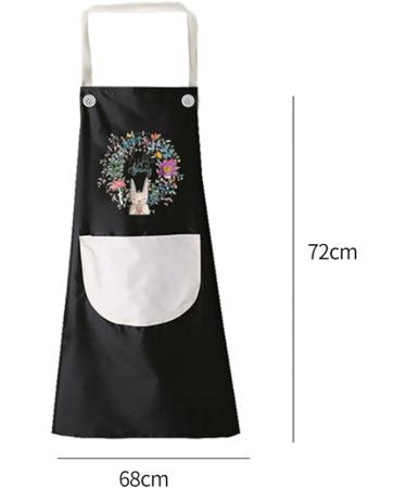 Women'S Kitchen Apron Waterproof And Oil-Proof Round Pockets On Both Sides Can Be Wiped Hands (Free A Pair Of Sleeves) - Buy Online on GoSupps.com