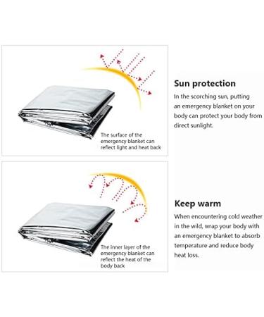 10pcs Foil Survival Blankets - Reflective Thermal First Aid Cover for Outdoor & Hiking | Individually Packaged | 130x210cm | Two Colors - Buy Online on GoSupps.com