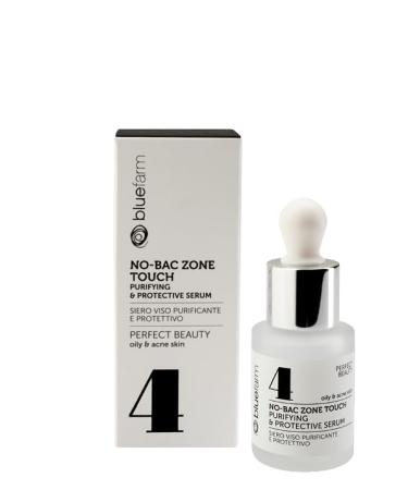 BLUE FARM | 4 No-Bac Zone Touch purifying & Protective Serum 15 ml Purifying and protective face serum formulated for skin with acne protects against impurities and reduces irritation