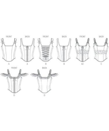 Misses Corset Sewing Pattern Butterick 5935 AX5 Sizes 4-12 White - Buy Online on GoSupps.com