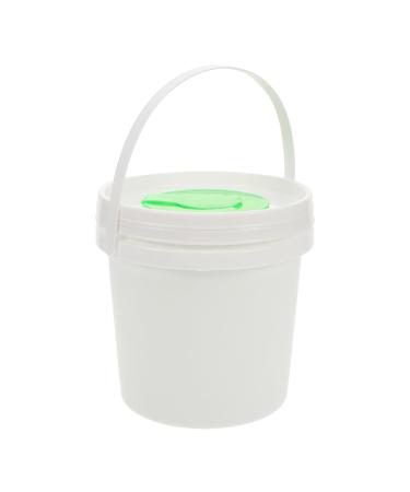 Veemoon Wet-Eimer White plastic bucket with handle and cover 1-liter bucket for storing foods all-purpose buckets for color water