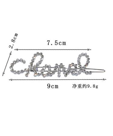Shop Cuhair 2pcs Crystal Pearl Letter Hair Clips for Women - Large 9cm Vintage Gold Tone | International Shipping Available - Buy Online on GoSupps.com