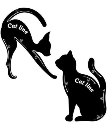 Cat Eyeliner Guides Easy Quick Makeup Tool Eye Liner Stencils Templates Black Stylish Clever - Buy Online on GoSupps.com