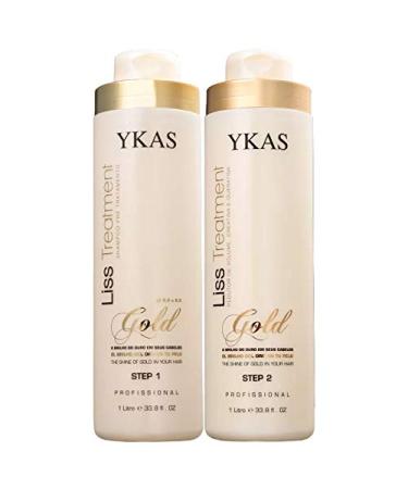 Y-kas Gold Cirugia Plastica Capilar/Plastic Surgery/Brazilian Keratin Blowout Blow Dry Hair Shampoo (1000ml) + Treatment (1000ml) Effective Volume Reducer