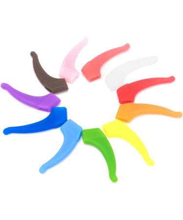 Anawakia Anti-Slip Glasses Holder - 20 Pairs Silicone Retainers & Temple Hooks - Black | International Shipping Available - Buy Online on GoSupps.com