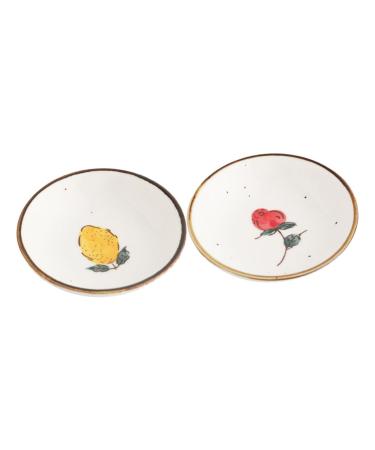 Zerodeko 8 Pcs Hand-Painted Saucer Flavor Seasoning Plate Simple Dish Ceramic Dipping Plate Tea Bag Butter Ketchup Dish Vinegar Dish Sauce Bowl White Dipping Vegetables Fresh Ceramics 9.5X9.5X2.5CMx4pcs Whitex4pcs