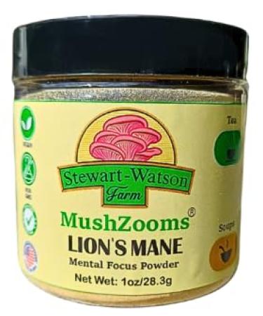 Stewart-Watson Farm Lion s Mane Mushroom Powder Organic Brain & Memory Support Supplement 100% Pure Non-GMO 1oz