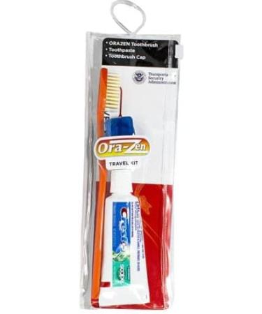 Ora-Zen Travel Toothbrush Kit with Cap & Toothpaste - Pack of 6 | Soft Bristles - Buy Online on GoSupps.com