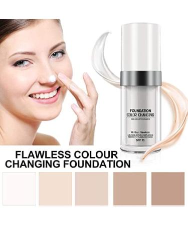  Bibonse TLM Color Changing Foundation 30ml White Liquid Foundation Flawless Color Changing for Mature Skin Moisturizing Waterproof Color Changing Makeup Corrector - Buy Online on GoSupps.com