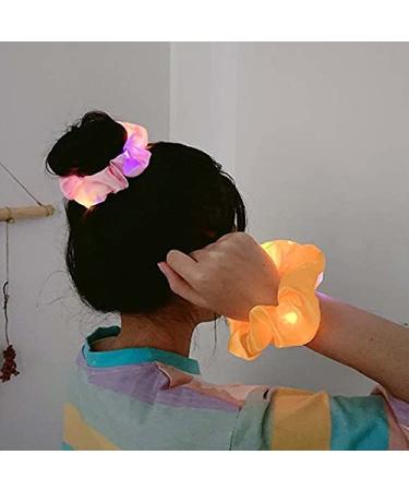 Valink LED Light-Up Scrunchies for Women | Glowing Hair Accessories for Halloween Christmas & Parties - Buy Online on GoSupps.com
