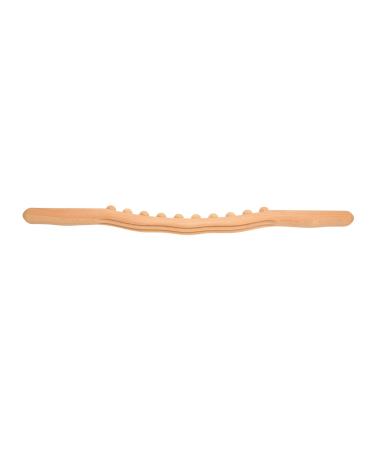 Verdant Touch Massage Roller Wooden Scraper Massage Roller Stick for Gua Sha Therapy Hand Polished Wave Handle 25 cm Natural Wood