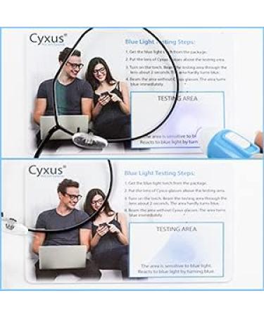 Cyxus Blue Light Filter Glasses for Women | Geometry Fashion Lightweight Unique Eyewear (8009-Black) - Buy Online on GoSupps.com