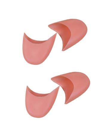 2 Pairs Silicone Toe Pads Protective Sleeve Toe Caps Foot Separating Socks Fore Foot Cushion Silicone Tiptoe Cover Ffore Foot Sole Toes Cover