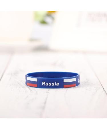 Yardwe 5pcs Russia Silicone Bracelet - Country Flag Wristband for Sports & Football Fans - Buy Online on GoSupps.com