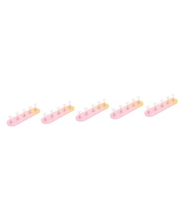 minkissy 5 Sets Nail Practice Holder Stick on Tiles Convenient Nail Holders Nail Stand Nail Painting Stand Training Acrylic Trays for Display Nail Art and Silver Plastic Fixture