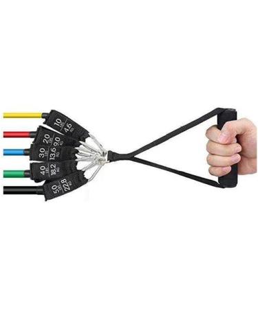 11 Pcs/Set TPE Resistance Bands 100LB 150LB Women Colorful Fitness Training Belt Yoga Pull Rope Gym Equipment Elastic Tube (Multi Colored) Multicolor colored - Buy Online on GoSupps.com