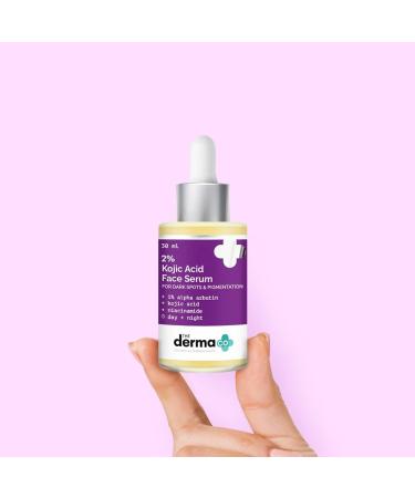 'The- Derma Co' 2% Kojic Acid Face Serum I With 1% Alpha Arbutin & Niacinamide I For Dark Spots & Pigmentation I Anti-Pigmentation Face Serum For All Skin types - 30ml - Buy Online on GoSupps.com