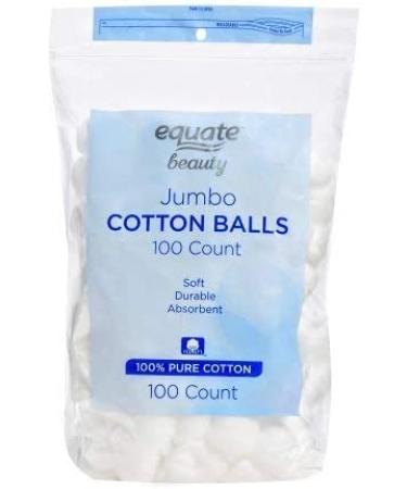 Equate Beauty Jumbo Cotton Balls 100 Ct - Soft & Absorbent - Buy Online on GoSupps.com