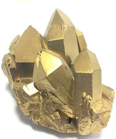 387g Crystal Cluster Golden Angel Titanium Quartz Crystal Specimen MineralsChakra Home Goods - Buy Online on GoSupps.com