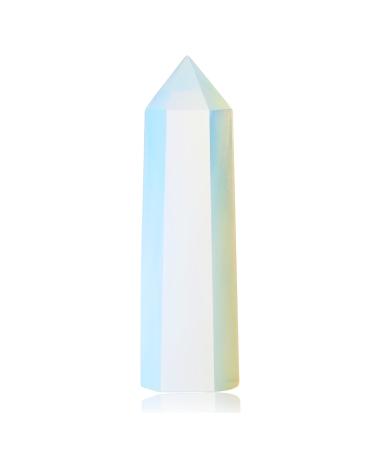 Xiannvxi 2 "Opal crystals healing crystal wall gemsteine stones tower natural hexagonal point rods meditation energy therapy stones opal 2 inches