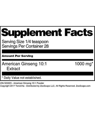 American Ginseng 10:1 Powder (1 oz ZIN: 520223) - Buy Online on GoSupps.com