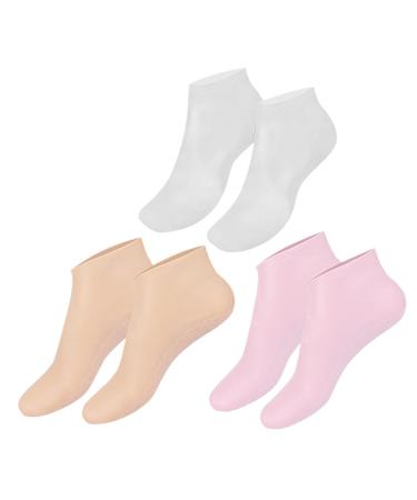 Healeved 12 Pairs Moisturizing Socks Foot Care for Women Non Socks Spa Socks Gel Socks for Dry Cracked Feet Women Foot Socks Moisturizing Overnight Ladies Socks Sebs Damping