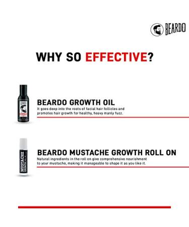 Glamorous Hub Beardo Growth Oil & Moustache Growth Roll On Enhance Your Beard & Moustache | International Shipping Available - Buy Online on GoSupps.com