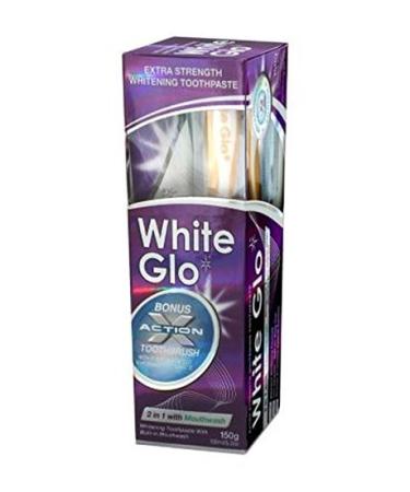 White Glo 2in1 With Whitening Mouthwash Toothpaste 100ml - Pack Of 2