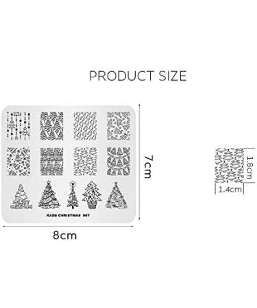 Christmas Tree Pattern Nail Art Stamping Plate - Alexnailart CH007 - Buy Online on GoSupps.com