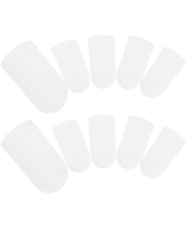 COHEALI Toe Sleeves Protectors Covers: 5 Pairs Toe Wrap Covers Splint Toe Cushioned Bandages Separators Brace for Bunion Blisters Corns Hammer Toes Toenails Loss Friction