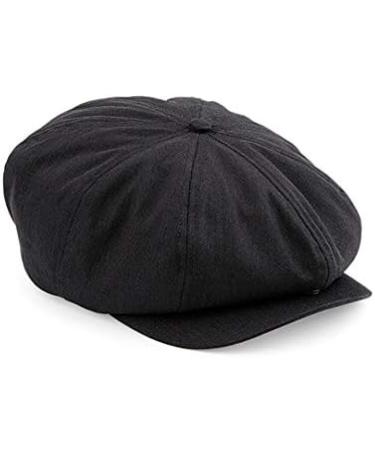 Beechfield B624 Newsboy Cap in Black - Available in Multiple Sizes - Buy Online on GoSupps.com