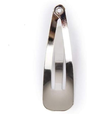 50PCS Metal Silver Tone Snap Hair Clips Waterdrop Shape Hair Barrettes Bowknot Accessories for Kids Children Headwear - Buy Online on GoSupps.com