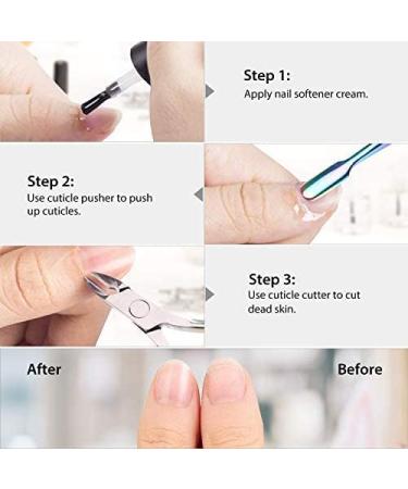 Easkep Cuticle Trimmer & Pusher - Professional Stainless Steel Cutter Nippers for Fingernails and Toenails - Buy Online on GoSupps.com