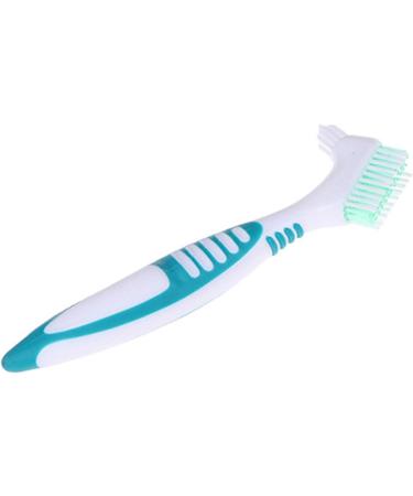Libcflcc Double-Sided Dentures Toothbrush - Ergonomic Design for False Teeth Care | Multi-Layered Bristles & Zigzag Pattern in Sunset Chevron - Ideal for Home Use - Buy Online on GoSupps.com
