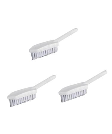 Gleavi 3st joint brush soil brush with stem floor scrubber for the shower tile brush sweeping plate cleaning brushes window cleaning brushes joint cleaner white plastic bristle ceramic tiles 1 piece (1 Pack) whitex3stk