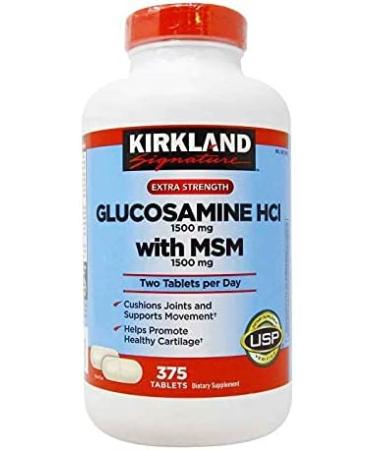 Kirkland Signature Glucosamine with MSM - 375 Tablets | Joint Health Support - Buy Online on GoSupps.com