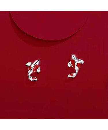 Feyley Minimalist Earrings for Women | Trendy Color Matching Pins | Fashionable Fish Stud Earrings | Perfect Couple Jewelry Gifts - Buy Online on GoSupps.com