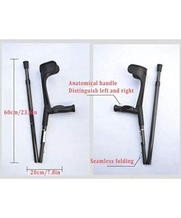 Cane Forearm Crutch Aluminum Alloy Open Cuff Crutches Ergodynamic Elbow Walking Crutches Height Adjustable Light Easy Carry for Men/Women with Comfort Grip Prosperous - Buy Online on GoSupps.com
