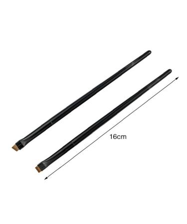 Tossper 2-Piece Professional Makeup Brush Set | Angled Eyebrow & Flat Eyeliner Brushes for Flawless Beauty - Buy Online on GoSupps.com