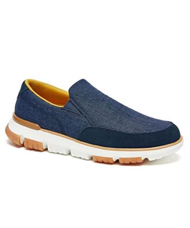 XPACS Plantar Fasciitis Slip On Shoes for Men Arch Support Slippers for Orthopedic Comfortable Walking Loafers for Heel Foot Pain Relief 11 W2-blue - Buy Online on GoSupps.com