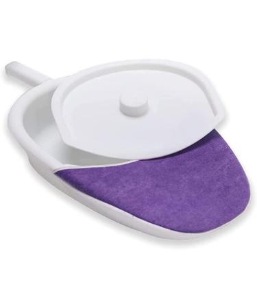 Urinal Bedpan with Lid Bedpan for Women Men Elderly Stable Bedpan for Bariatric Adults with No Spill or Splash Design Home Bed Pan Firm Thick