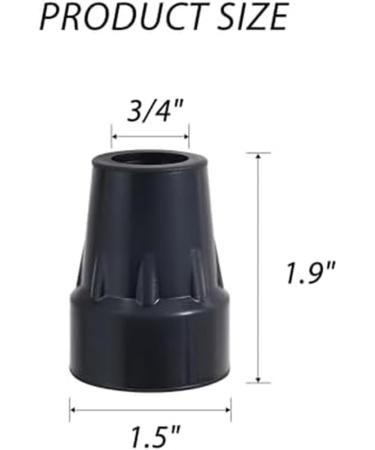 cogae Crutch Tips Set Kit 3/4Inch Heavy Duty Non-Slip Rubber Cane Tips Kit Replacement Cane Foot Caps Crutch Pads 6 PCS - Buy Online on GoSupps.com