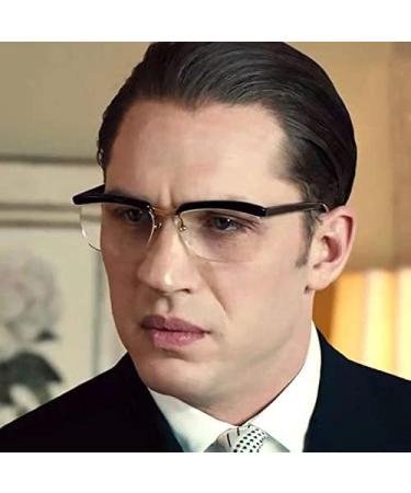 FEISEDY Retro Semi-Rimless Blue Light Blocking Glasses - Vintage Horn Rimmed Eyeglasses for Men & Women (B2883 01 Black 56mm) - International Shipping Available - Buy Online on GoSupps.com