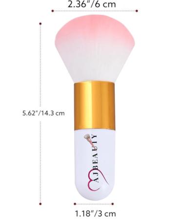 Buy Fluffy Kabuki Powder Makeup Brush - Large Soft Face Foundation & Blush Brush White+Pink 104 - Perfect for Blending Makeup Internationally - Buy Online on GoSupps.com